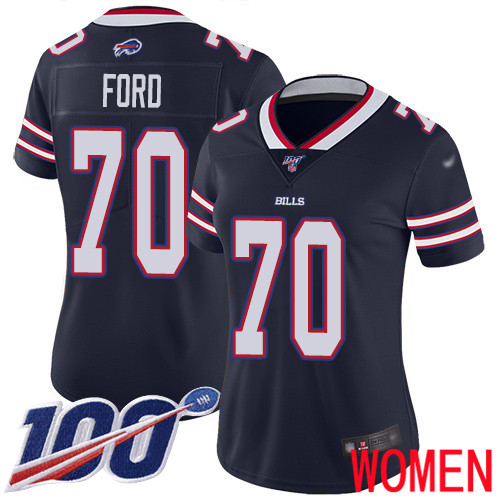 Women Buffalo Bills #70 Cody Ford Limited Navy Blue Inverted Legend 100th Season NFL Jersey->buffalo bills->NFL Jersey